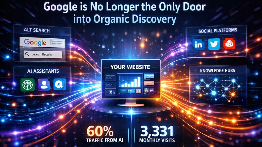 AI Traffic vs Google: Why Google Is No Longer the Only Door Into Organic Discovery