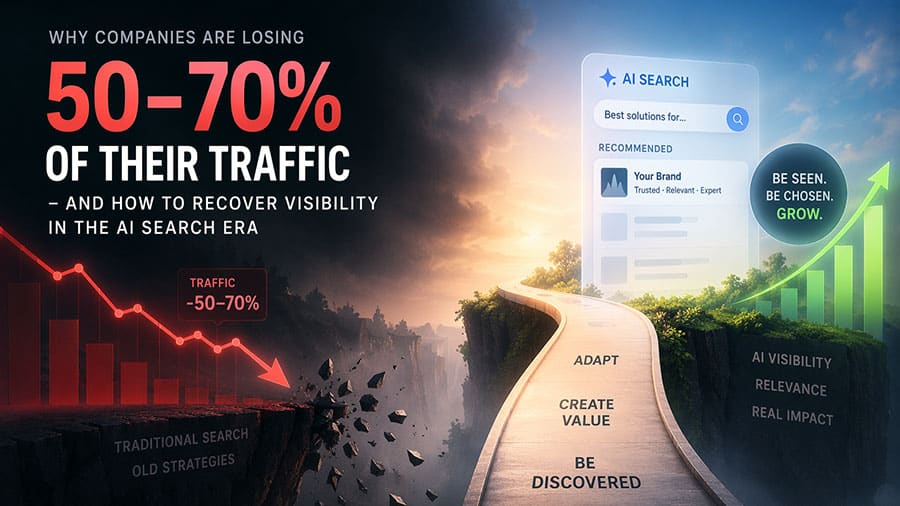 Why Companies Are Losing 50–70% of Their Traffic – And How to Recover Visibility in the AI Search Era