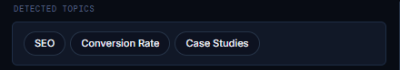 AI Visibility Inspector Detected Topics