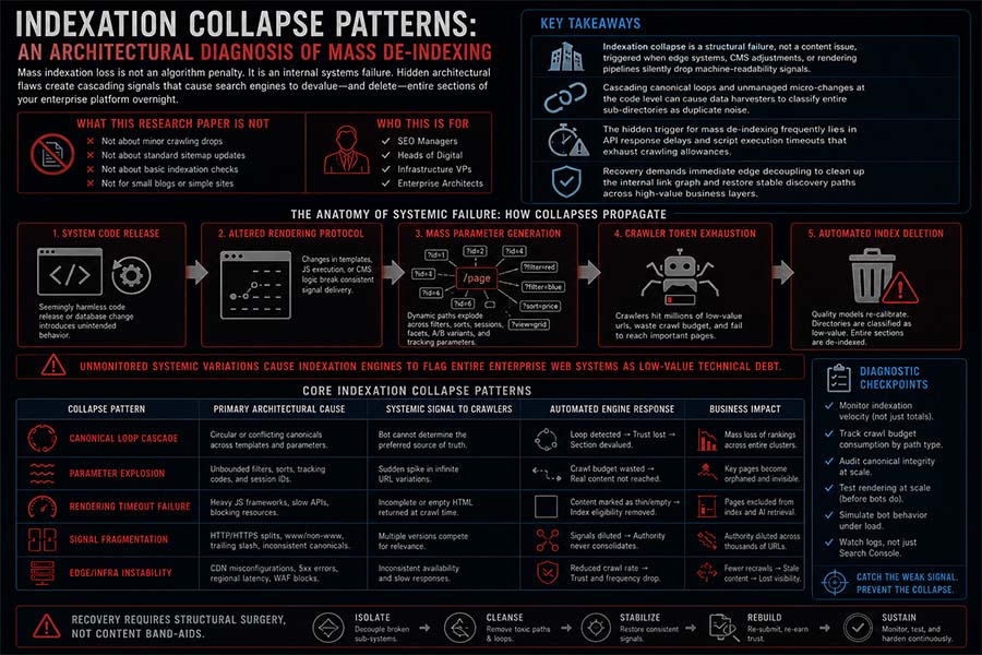 Indexation Collapse Patterns: An Architectural Diagnosis of Mass De-indexing