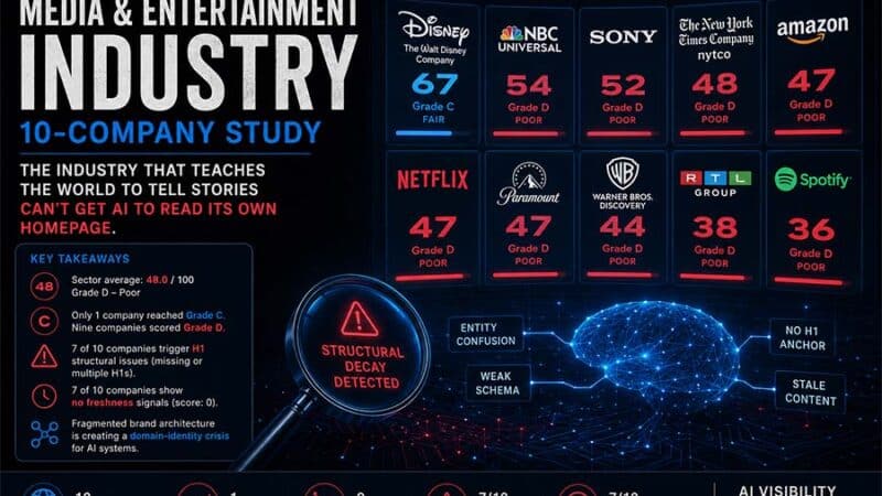 AI Visibility Analysis Media & Entertainment Industry