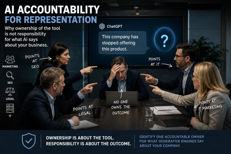 AI Accountability: Who Is Responsible for an AI’s Representation?