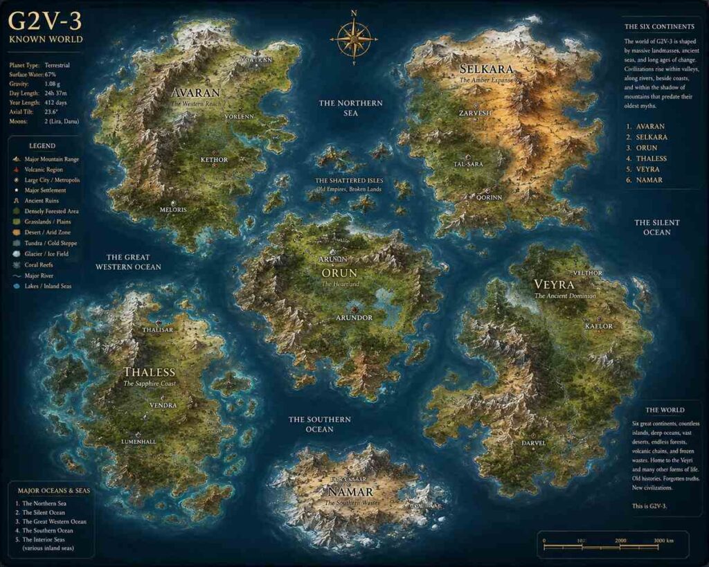 G2V-3 Continent Map