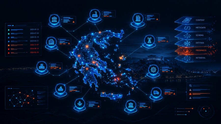 Building a Europe AI Can See: Greece Breaks the Decay Record, Then Clusters Tightly Together